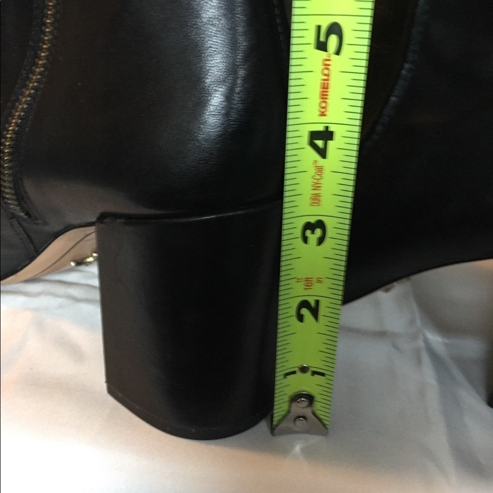 Pour la Victoire AnkleBoots Size7.5 Black Leather Chunky Heel Accessible Luxury - Picture 5 of 9